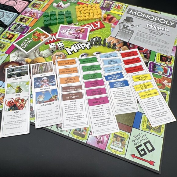 MONOPOLY The Muppets Collector's Edition 99% Complete 2010 Missing 1 House - Picture 3 of 16